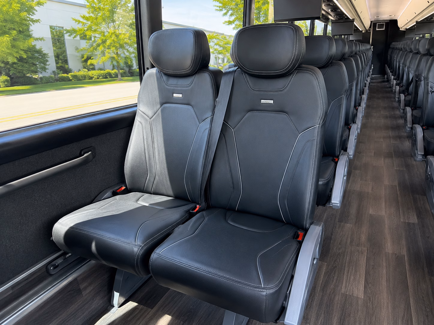 billings charter bus interior